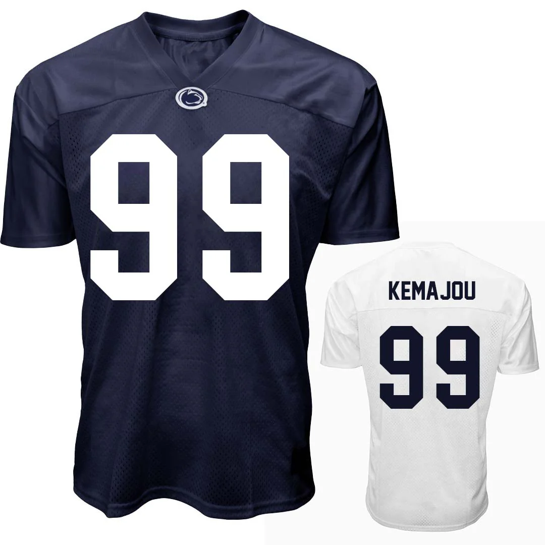 Penn State NIL Yvan Kemajou #99 Football Jersey
