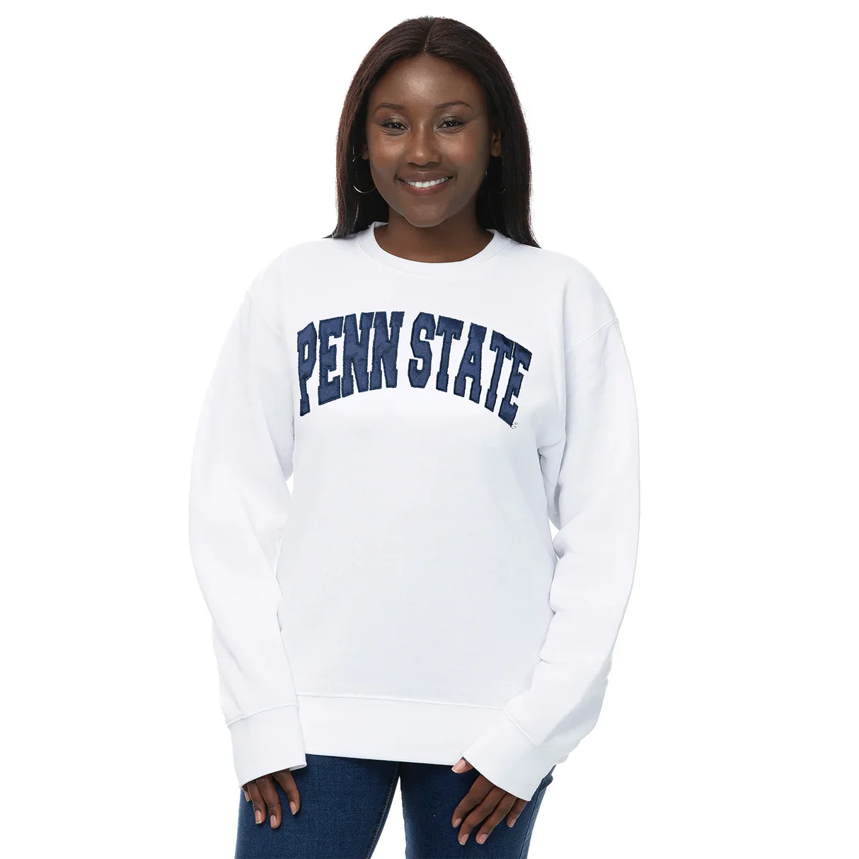 Penn State Women's Satin Applique Crew - Image 2